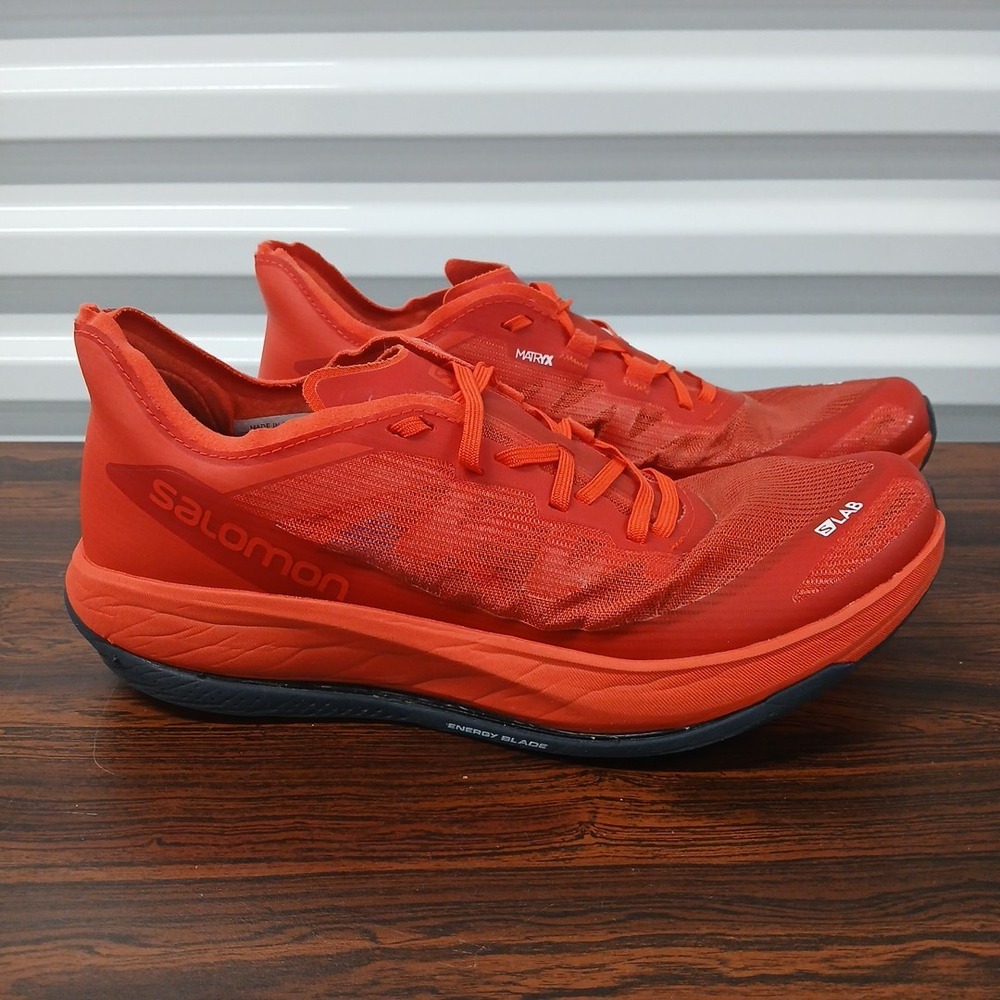 Salomon S/Lab Phantasm CF Red Black Road-Running Shoes Women's Size 9 Mens 8 US